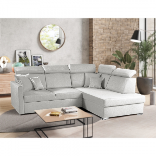 Sedací souprava SLIM Lux XL | 238x180 | PRAVÁ | rozkládací + úložný prostor | 31 světle šedá