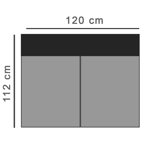 BAZALT | dvojsed | 120 cm | bez funkce | VÝBĚR TKANIN a KŮŽÍ