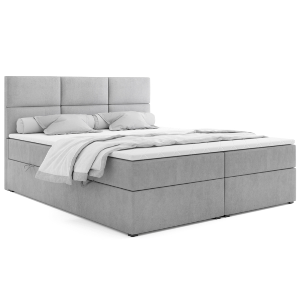 Kontinentální postel dvoulůžko BOXSPRING AKSA + topper v ceně | 160x200 | VÝBĚR TKANIN