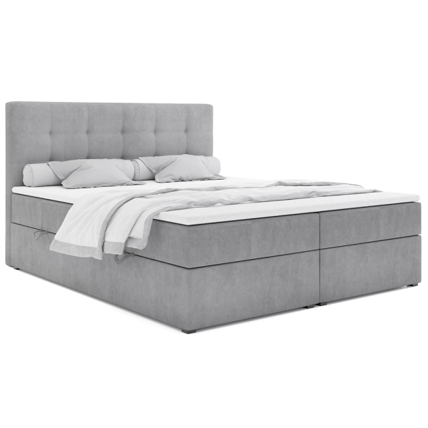 Kontinentální postel dvoulůžko BOXSPRING ANDORRA + topper v ceně | 160x200 | VÝBĚR TKANIN