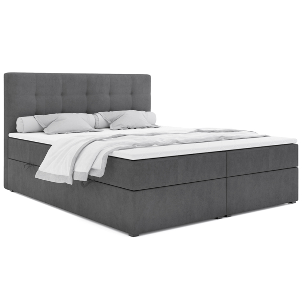 Kontinentální postel dvoulůžko BOXSPRING ANDORRA + topper v ceně | 180x200 | VÝBĚR TKANIN