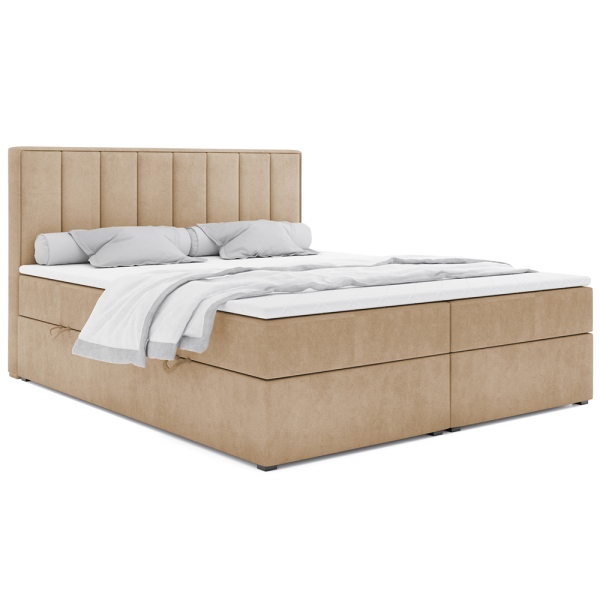 Kontinentální postel dvoulůžko BOXSPRING MELLOW + topper v ceně | 140x200 | VÝBĚR TKANIN