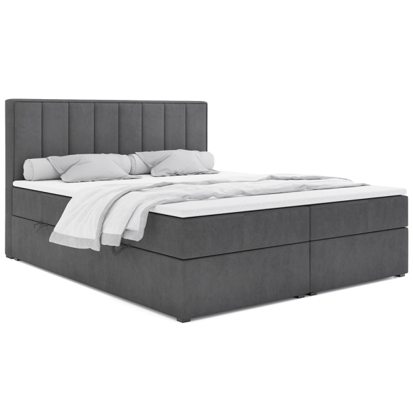 Kontinentální postel dvoulůžko BOXSPRING MELLOW + topper v ceně | 180x200 | VÝBĚR TKANIN