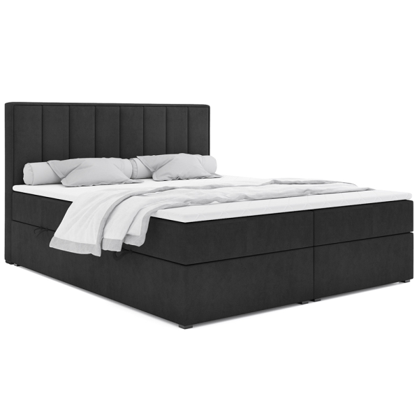 Kontinentální postel dvoulůžko BOXSPRING MELLOW + topper v ceně | 200x200 | VÝBĚR TKANIN