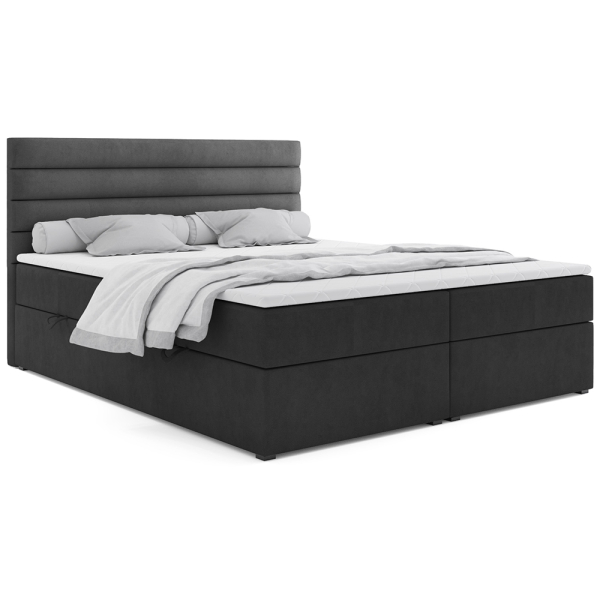 Kontinentální postel dvoulůžko BOXSPRING MONA + topper v ceně | 200x200 | VÝBĚR TKANIN