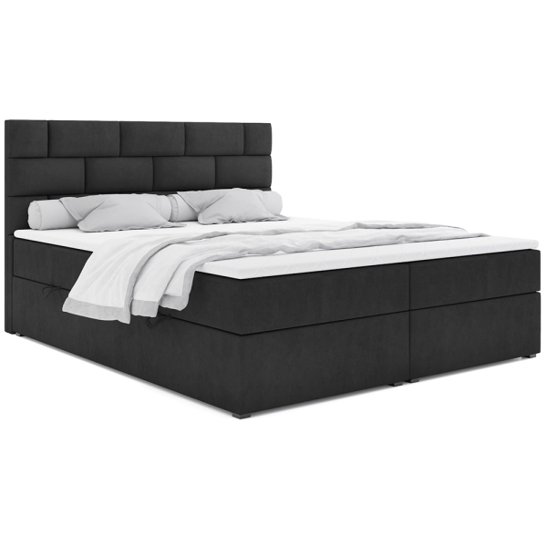 Kontinentální postel dvoulůžko BOXSPRING SUN + topper v ceně | 200x200 | VÝBĚR TKANIN