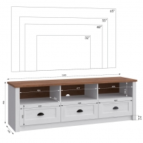 PROVENCE a | TV stolek RTV | 158 cm | andersen/lefkas