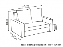 Pohovka Astra II | 145 cm | enjoy 2 béžová