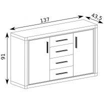Dallas S - komoda D5 - sonoma
