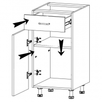 Royal - dolní skříňka D40S1 - LEVÁ - borovice nordická