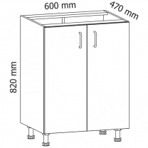 Linea | dolní skříňka D60 | šedá