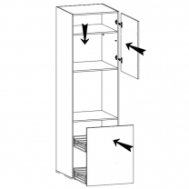 Sycylia | dolní skříňka D60P pro vestavnou troubu | PRAVÁ | andersen