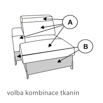 Sedací souprava ULISES L | 179x250 | rozkládací | vysoká kvalita | VÝBĚR TKANIN