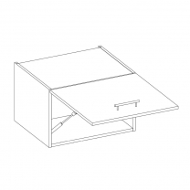 LARA gr | horní skříňka 50GU-36 1F výklopná | 50 cm | šedá lesk