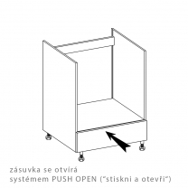 GLAMOUR b | dolní skříňka GLA-17D na vestavnou troubu | 60 cm | bílá mat