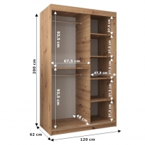 Šatní skříň Tokyo 1 | 120 cm | sonoma