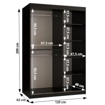 Šatní skříň Ramiro 1 | 120 cm | bílá