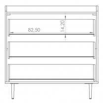 VASINA | komoda K3SZ | VS-02 | 90 cm | dub brandy castello