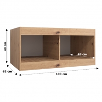 Nástavec | 100x40x62 cm | sonoma | pro vybrané posuvné skříně