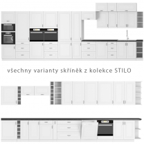 STILO bb | vysoká skříňka 60LO-210 2F na vestavnou lednici | 60 cm | bílá mat | UNI dvířka