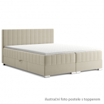 Postel dvoulůžko BOXSPRING EDIT + topper v ceně | 140x200 | VÝBĚR TKANIN