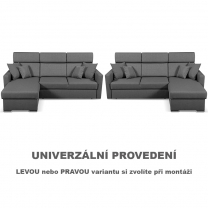 Sedací souprava SLIM Lux | 215x164 | rozkládací + úložný prostor | 03 středně hnědá | LEVÁ i PRAVÁ