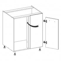 SMART b | dolní skříňka SM-24D rohová | 110x60 cm | VÝBĚR KORPUSU | bílá mat