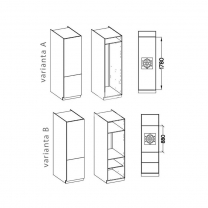 Kuchyňská linka LUNA bb | 120 + 230 cm | PREMIUM BOX zásuvky | UNI dvířka | bílá mat