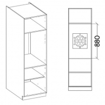 Kuchyňská linka TONI | 270 cm | S PRACOVNÍ DESKOU | bílá/artisan