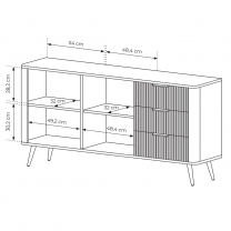 LANTE č | komoda C 163 2d3s | 163,2 cm | černá