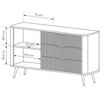 LANTE č | komoda D 138 d3s | 138,2 cm | černá