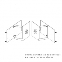 Kuchyňská linka ARONA | 340x325x205 cm | PREMIUM BOX zásuvky | UNI dvířka | černá/kašmír