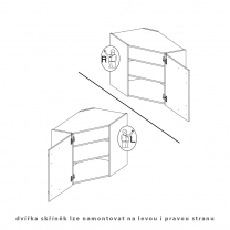 Kuchyňská linka ARONA | 340x325x205 cm | PREMIUM BOX zásuvky | UNI dvířka | černá/kašmír