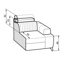 Sedací sestava PRIMO | sedačka 180x278 + křeslo + taburet | rozkládací | VÝBĚR TKANIN a KŮŽÍ