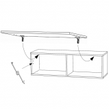 Obývací stěna CALABRINI b | 220 cm | 4 díly N | bílá lesk