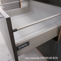 VIGO b | dolní skříňka 80D 3S zásuvková | 80 cm | PREMIUM BOX | lancelot/bílá lesk