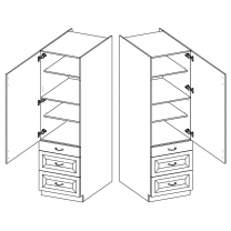 Kuchyňská linka VIGO b | 240 cm | PREMIUM BOX | UNI dvířka | lancelot/bílá lesk