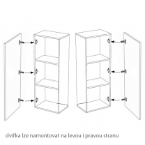 Obývací stěna CALABRINI b | 300 cm | 5 dílů H1 | bílá lesk