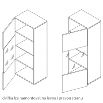 Obývací stěna CALABRINI b | 300 cm | 5 dílů H1 | bílá lesk