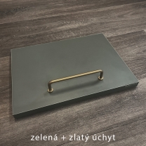 INDYGO z | konferenční stolek ST | 90x54,2 cm | dub wotan/zelená