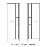 INDYGO z | regál R1D | 66 cm | dub wotan/zelená | univerzální provedení dveří