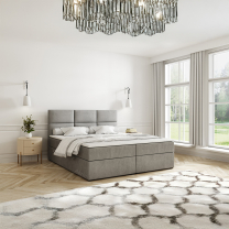 Kontinentální postel dvoulůžko BOXSPRING AKSA + topper v ceně | 140x200 | VÝBĚR TKANIN