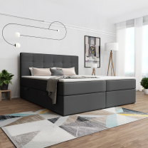 Kontinentální postel dvoulůžko BOXSPRING ANDORRA + topper v ceně | 140x200 | VÝBĚR TKANIN