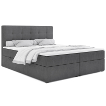 Kontinentální postel dvoulůžko BOXSPRING ANDORRA + topper v ceně | 140x200 | VÝBĚR TKANIN