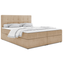 Kontinentální postel dvoulůžko BOXSPRING ANDORRA + topper v ceně | 160x200 | VÝBĚR TKANIN