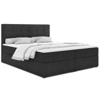 Kontinentální postel dvoulůžko BOXSPRING ANDORRA + topper v ceně | 160x200 | VÝBĚR TKANIN