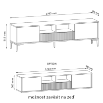 UNI | TV stolek RTV | 179,5 cm | béžová