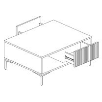 Obývací stěna UNI | 4 díly A | push-to-open | béžová