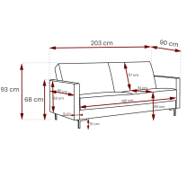 Pohovka SOLVO | 203 cm | rozkládací + úložný prostor | vínová