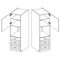 STILO ab | vysoká skříňka 60DPS-210 1F na vestavnou troubu | 60 cm | artisan/bílá | UNI dvířka